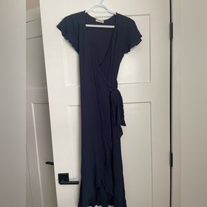 High-low navy dress